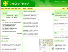 Tablet Screenshot of oneclicktennis.com